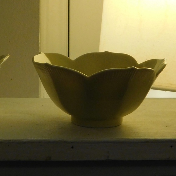 OMC Lotus Flower Dishes Ceramic Rice Bowls, Trinket dishes set 3 - Picture 2 of 4